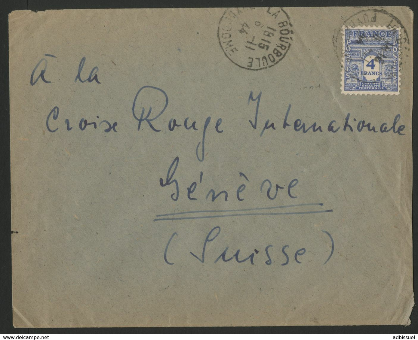 N° 627 SEUL Sur Pli Pour La Suisse En 1944 (voir Description) - 1944-45 Triomfboog