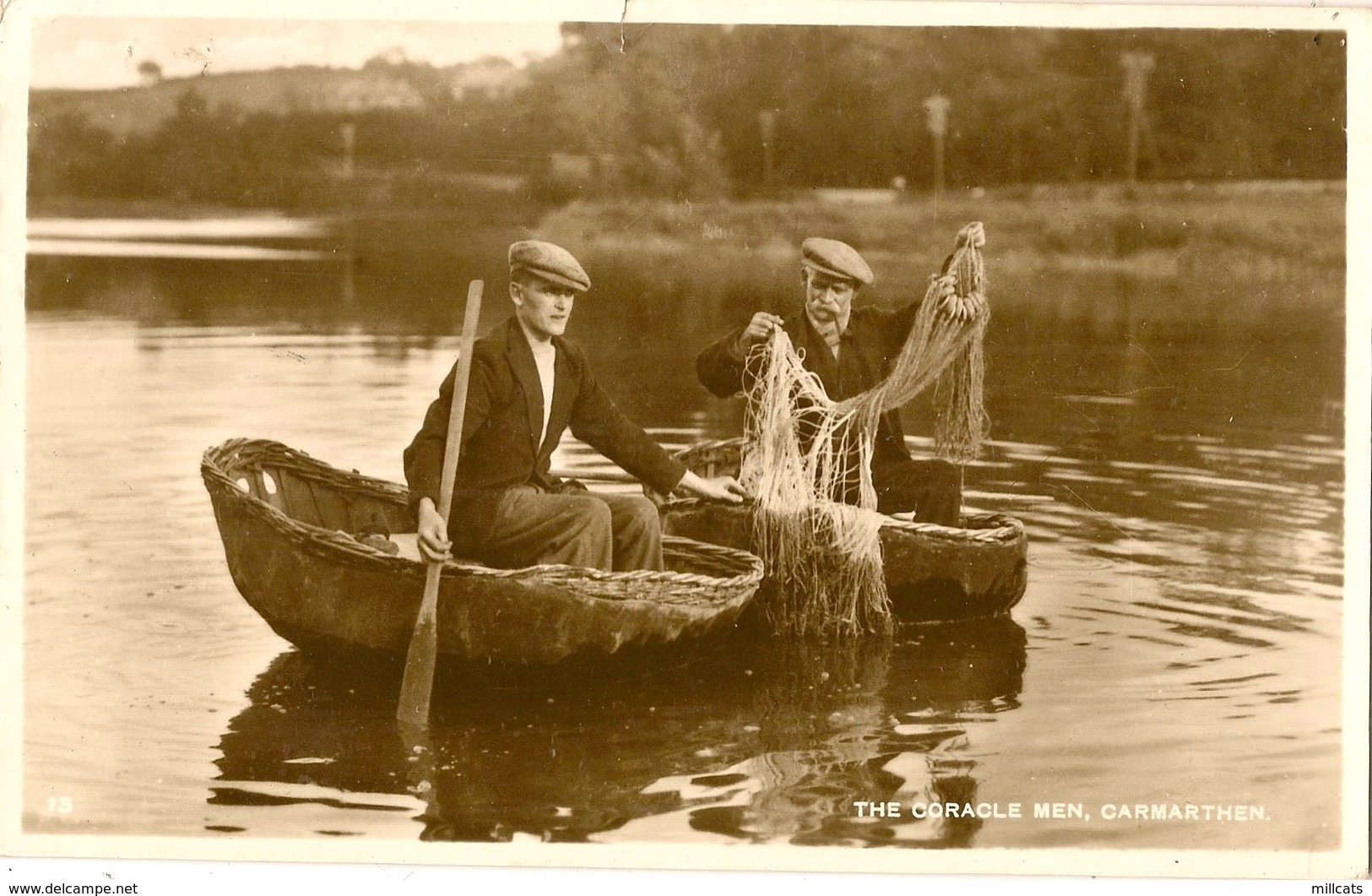 WALES CARMARTHENSHIRE  CARMARTHEN CORACLE FISHERMEN  RP - Carmarthenshire