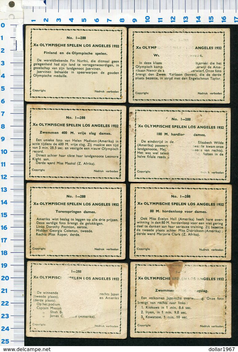 27 Stuks : Olympisch Spelen LA - Los Angeles 1932.-   Used , 2 Scans For Condition. (Originalscan !! ) - Trading-Karten