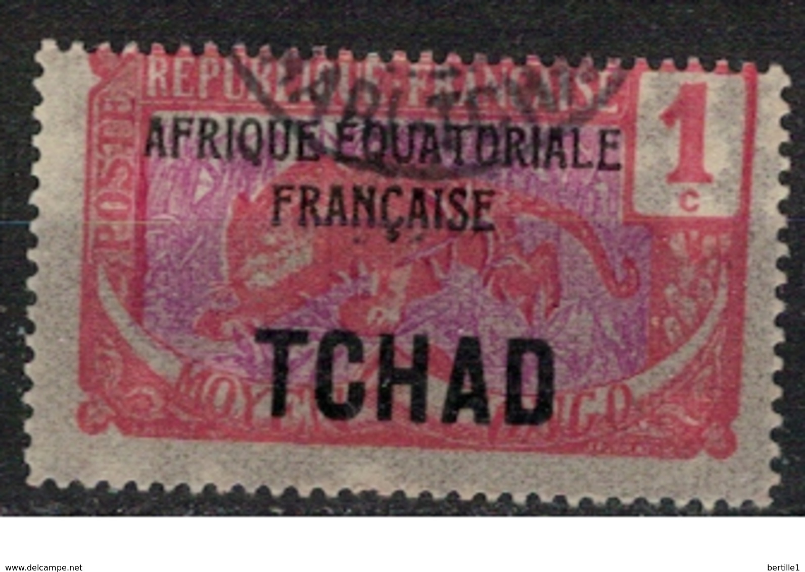 TCHAD       N°  YVERT :     19   ( 1 )     OBLITERE       ( OB   9 / 05 ) - Used Stamps