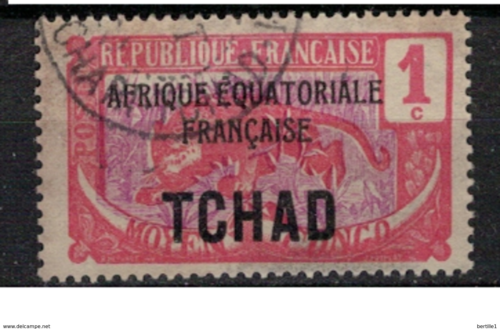 TCHAD       N°  YVERT :     19   ( 4 )     OBLITERE       ( OB   9 / 05 ) - Used Stamps