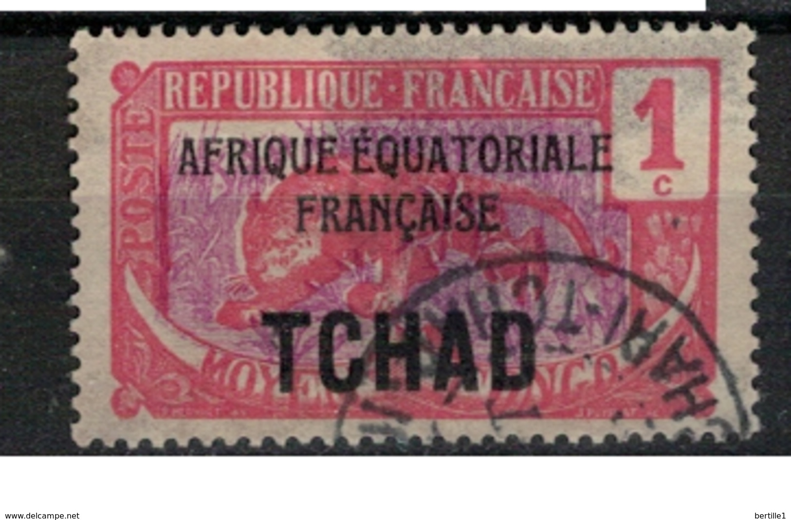 TCHAD       N°  YVERT :     19   ( 7 )     OBLITERE       ( OB   9 / 05 ) - Used Stamps