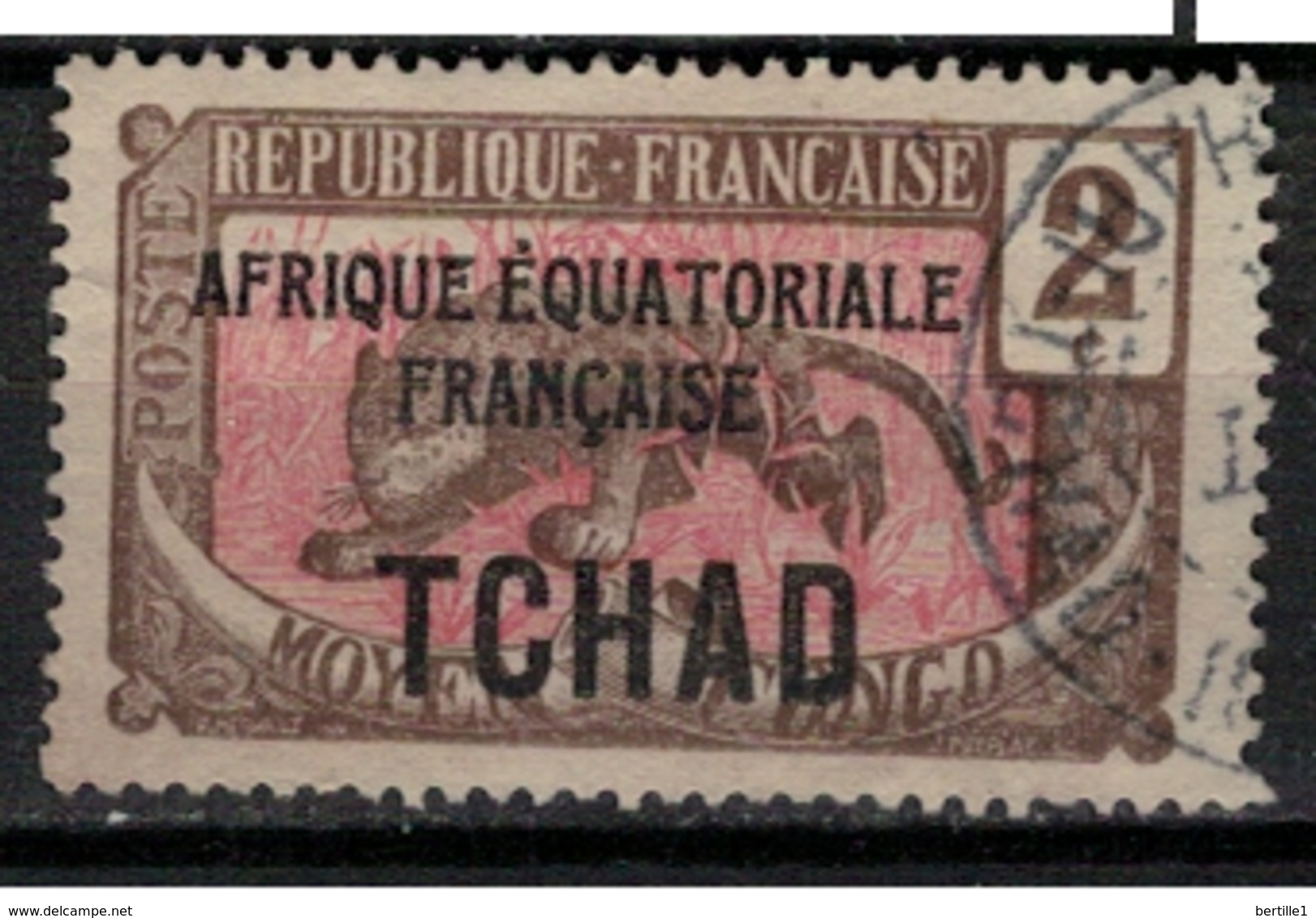 TCHAD       N°  YVERT :     20  ( 7 )   OBLITERE       ( OB   9 / 05 ) - Used Stamps