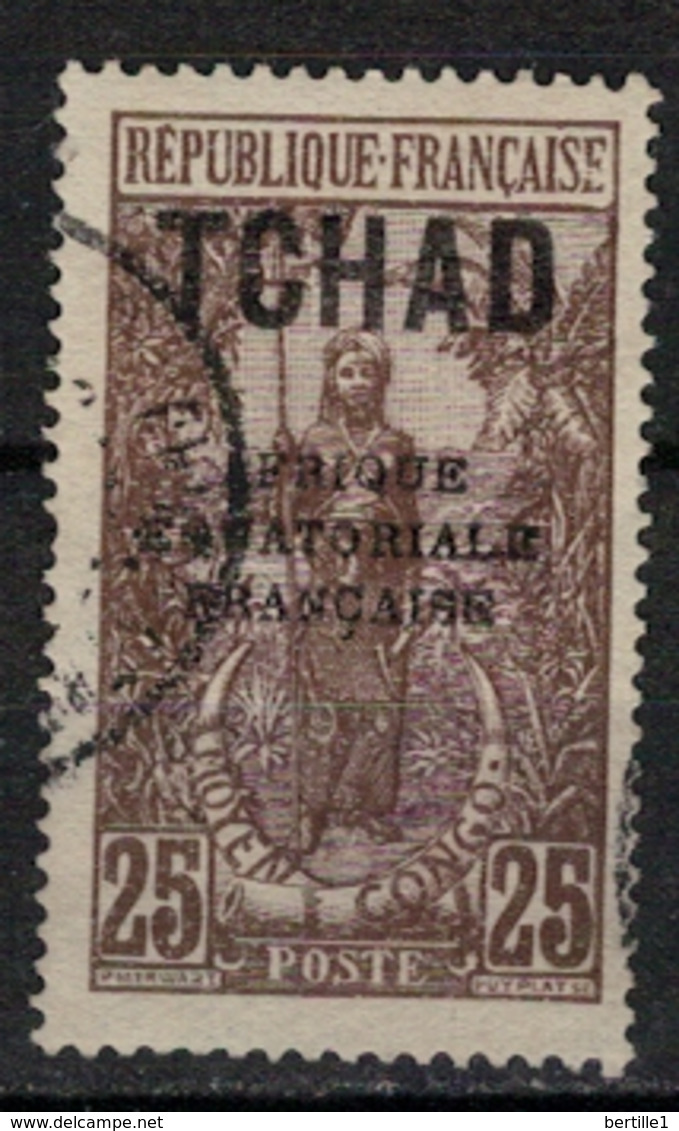 TCHAD       N°  YVERT :     26  ( 1 ) OBLITERE       ( OB   9 / 05 ) - Used Stamps