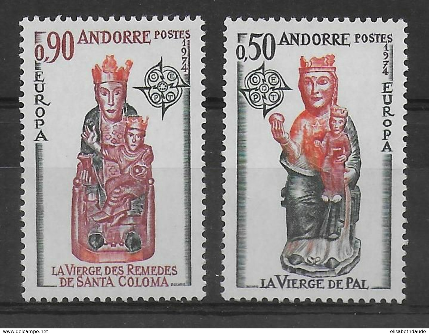 ANDORRE - EUROPA 1974 YVERT N° 237/238 ** MNH - COTE = 55 EUR. - - Neufs