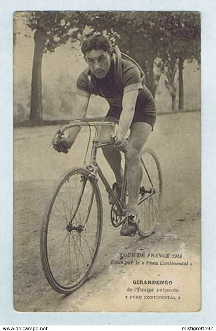 CP.  Édité Par Le PNEU CONTINENTAL Costante GIRARDENGO De L'Équipe Automoto Tour De France 1914. Vélo, Cyclisme. - Cyclisme