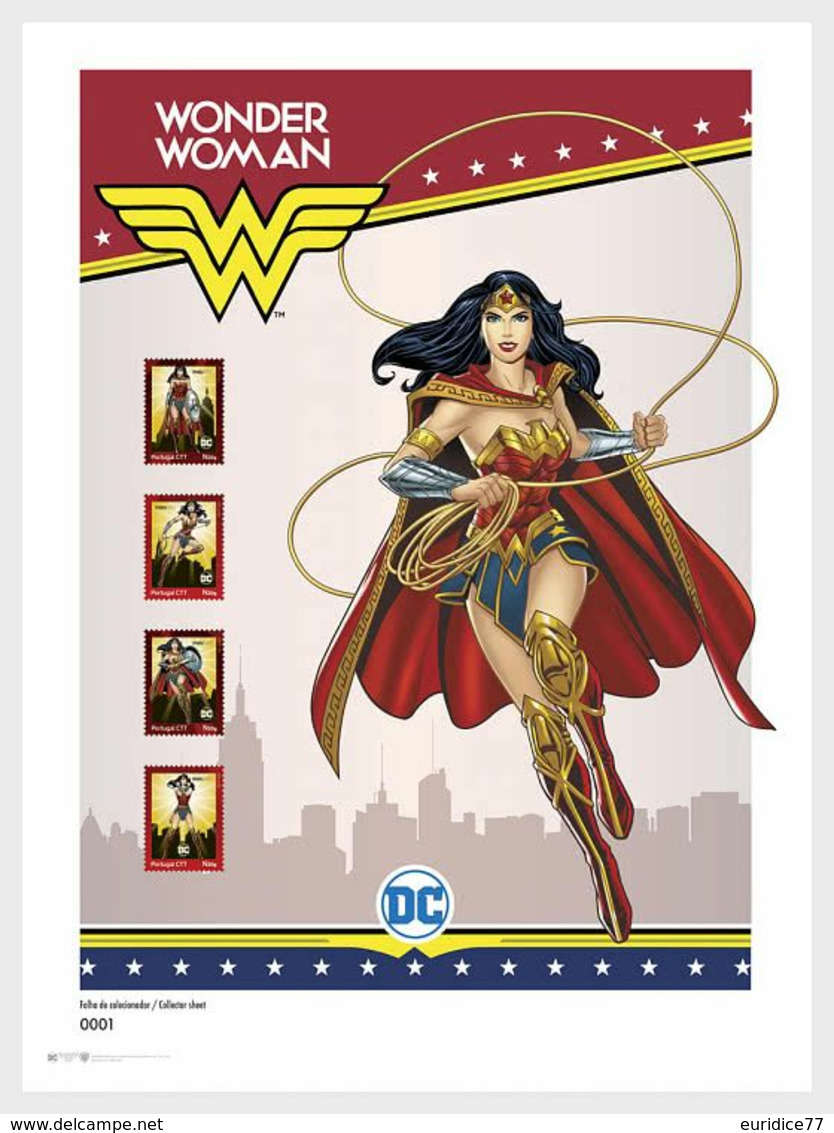 Portugal 2020 - Personalized Stamps DC Comics - Wonder Woman - Collectors Sheet - Autres & Non Classés