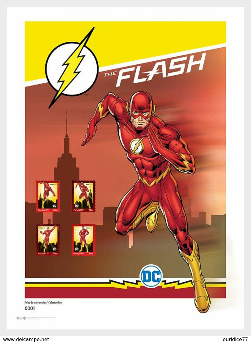Portugal 2020 - Personalized Stamps DC Comics - Flash - Collectors Sheet - Sonstige & Ohne Zuordnung