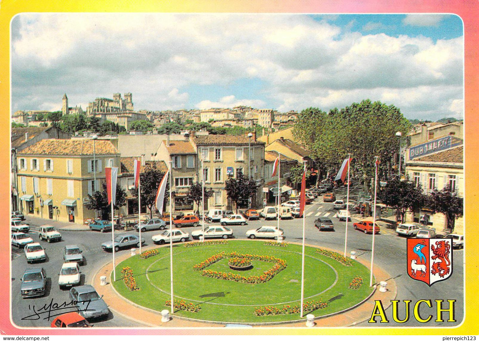 32 - Auch - La Patte D'oie Et La Ville Haute Avec Sa Cathédrale Du XVIe Siècle - Auch