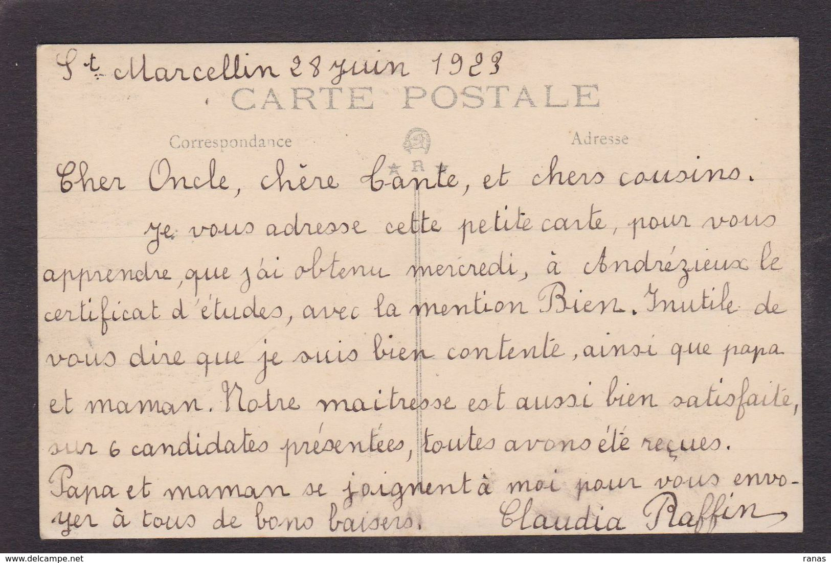 CPA [42] Loire Saint Marcellin Gare Station Chemin De Fer Carte Photo Voir Scan Du Dos - Autres & Non Classés