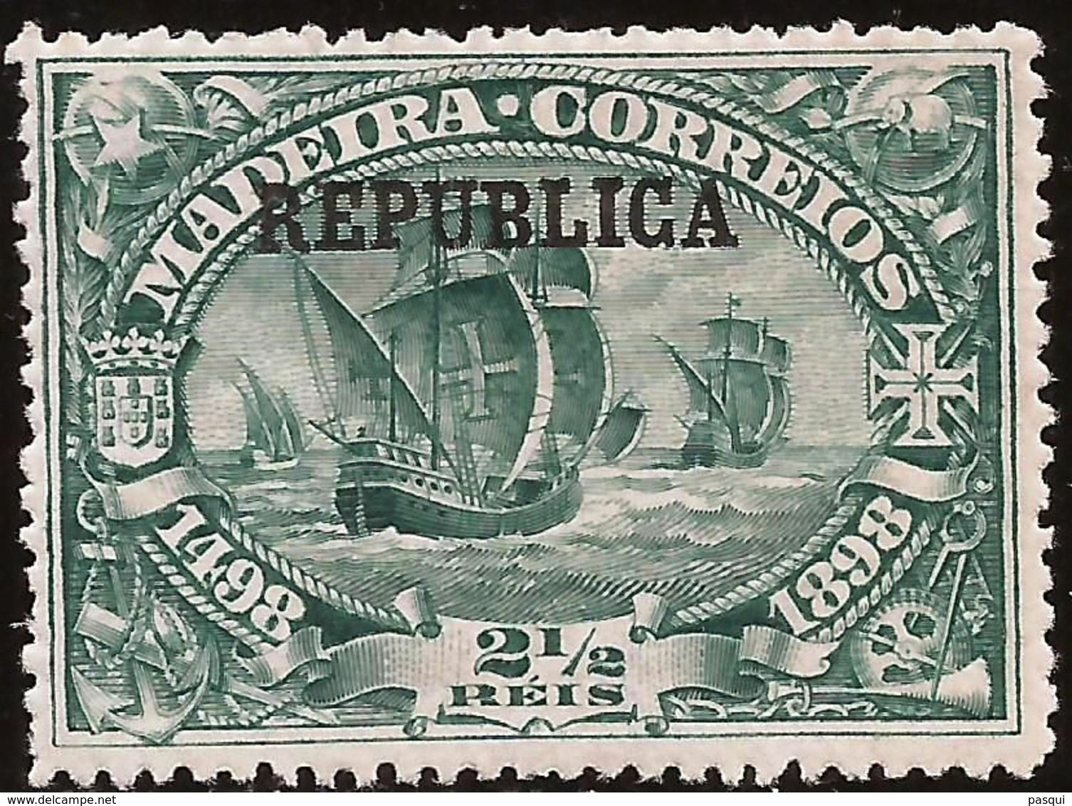 Portugal - Fx. 4098 - Yv. 196 - Vasco Da Gama (Madeira) Sobrecargado REPUBLICA - 1911 - * - Unused Stamps