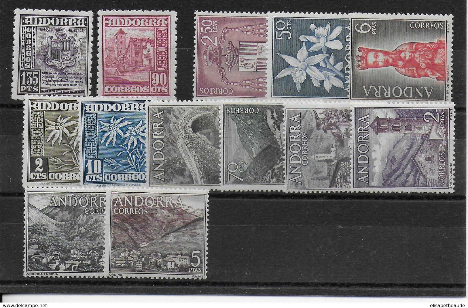 ANDORRE ESPAGNOL - YVERT 43A + 43C + 48+50+53/60 * MLH - COTE = 24.5 - Unused Stamps