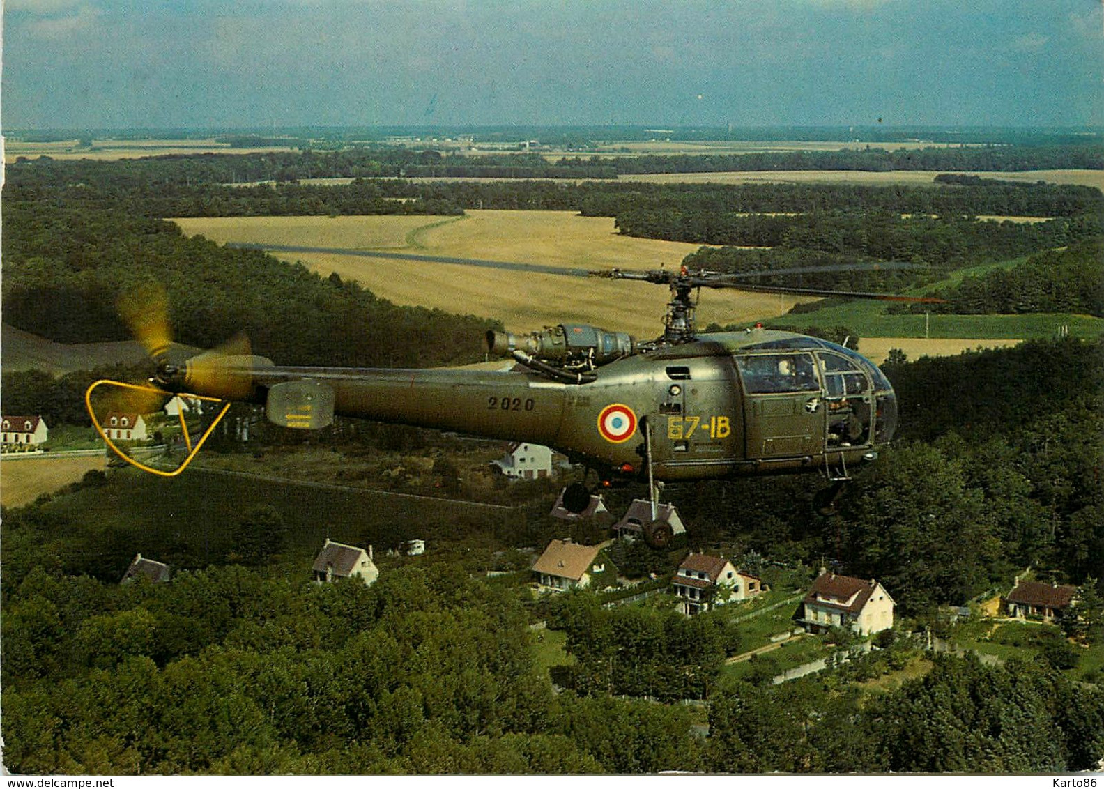 Villacoublay * Hélicoptère Alouette 3 III De L'escadron D'hélicoptères 3/67 Parisis * Armée De L'air - Helicopters