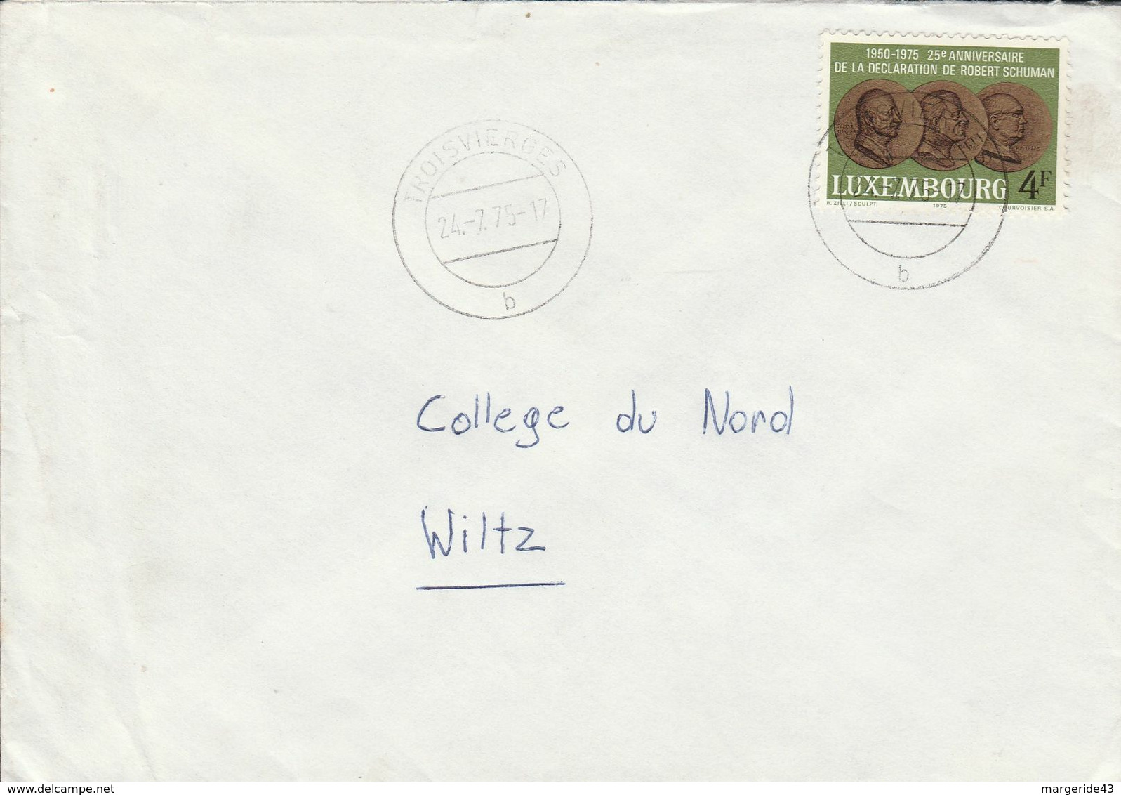 LUXEMBOURG LETTRE INTERIEURE 1975 - Maschinenstempel (EMA)