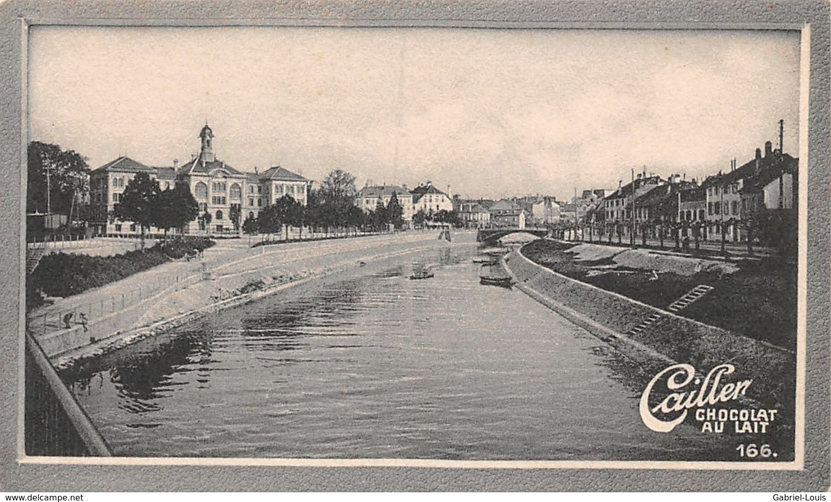 Yverdon 7985 Hab. Pestalozzi - Lanz - Thièle - Cailler 166 - Chocolat Au Lait - Texte Au Dos  (~10 X 6 Cm) - Nestlé