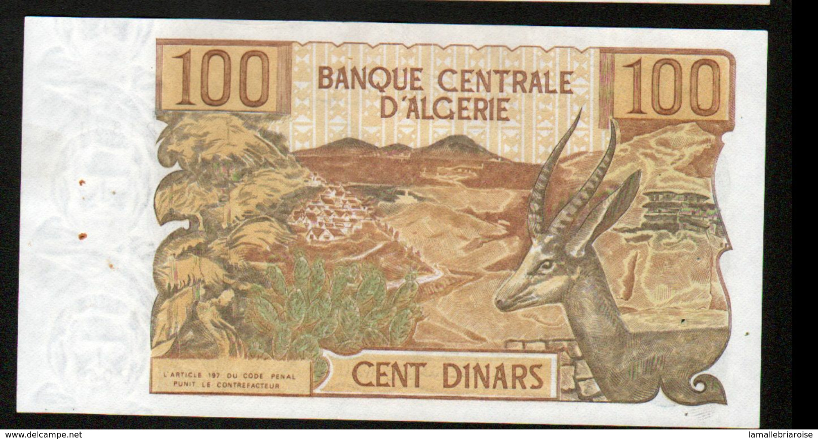 Algerie, Billet De 100 DINARS, 1-11-1970 - P060 - Algeria