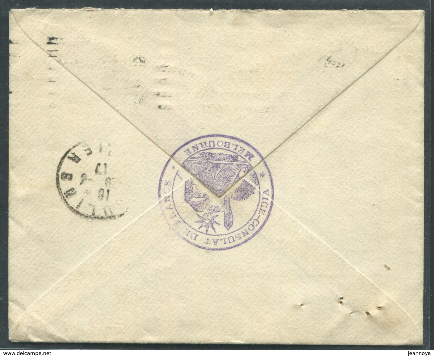 AUSTRALIE - N° 4 / LETTRE AVEC O.M. DE MELBOURNE LE 27/2/1917 POUR LA FRANCE AVEC CENSURE - B - Lettres & Documents