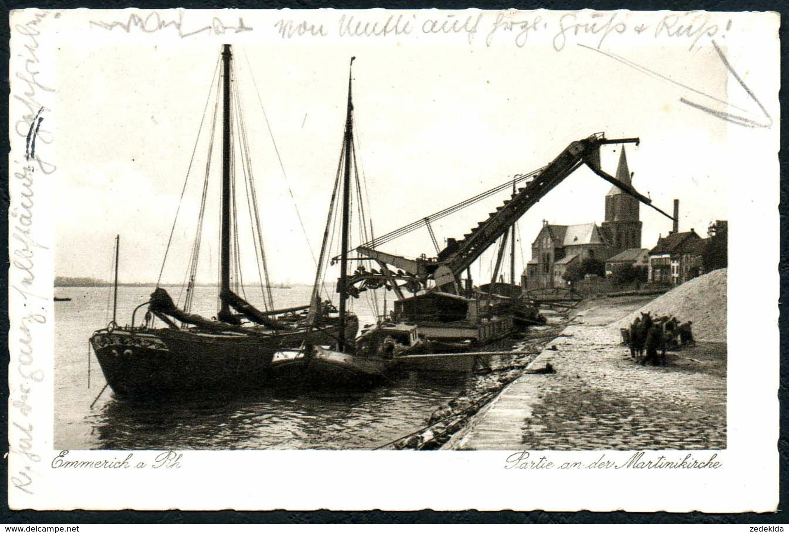 E0540 - Emmerich Am Rhein - Segelschiff Segelboot Schlepper Bagger Schifffahrt Rheinschifffahrt - August Hirschmann - Emmerich