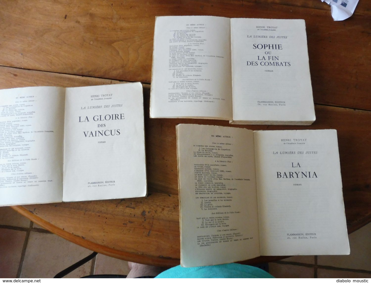 Henri Troyat --> LA BARYNIA, SOPHIE Ou LA FIN DES COMBATS, LA GLOIRE DES VAINCUS (édition 1960 à 1963) - Bücherpakete