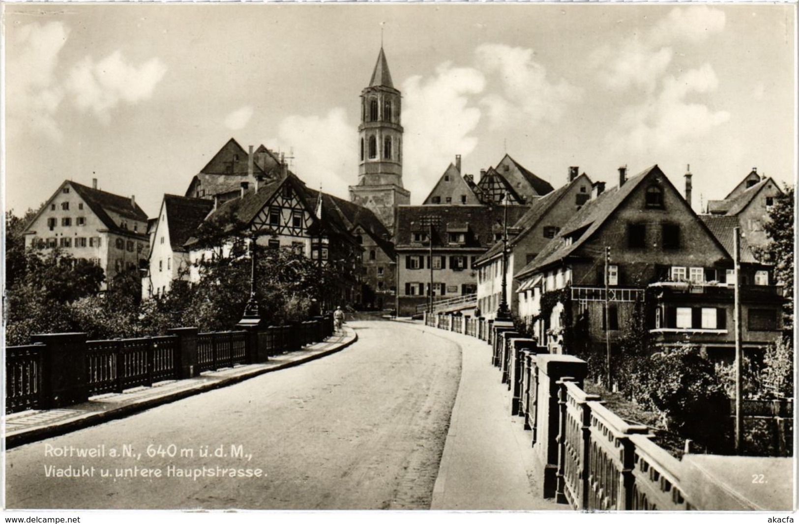 CPA AK Rottweil A. N. Viadukt U. Untere Hauptstrasse (922386) - Rottweil