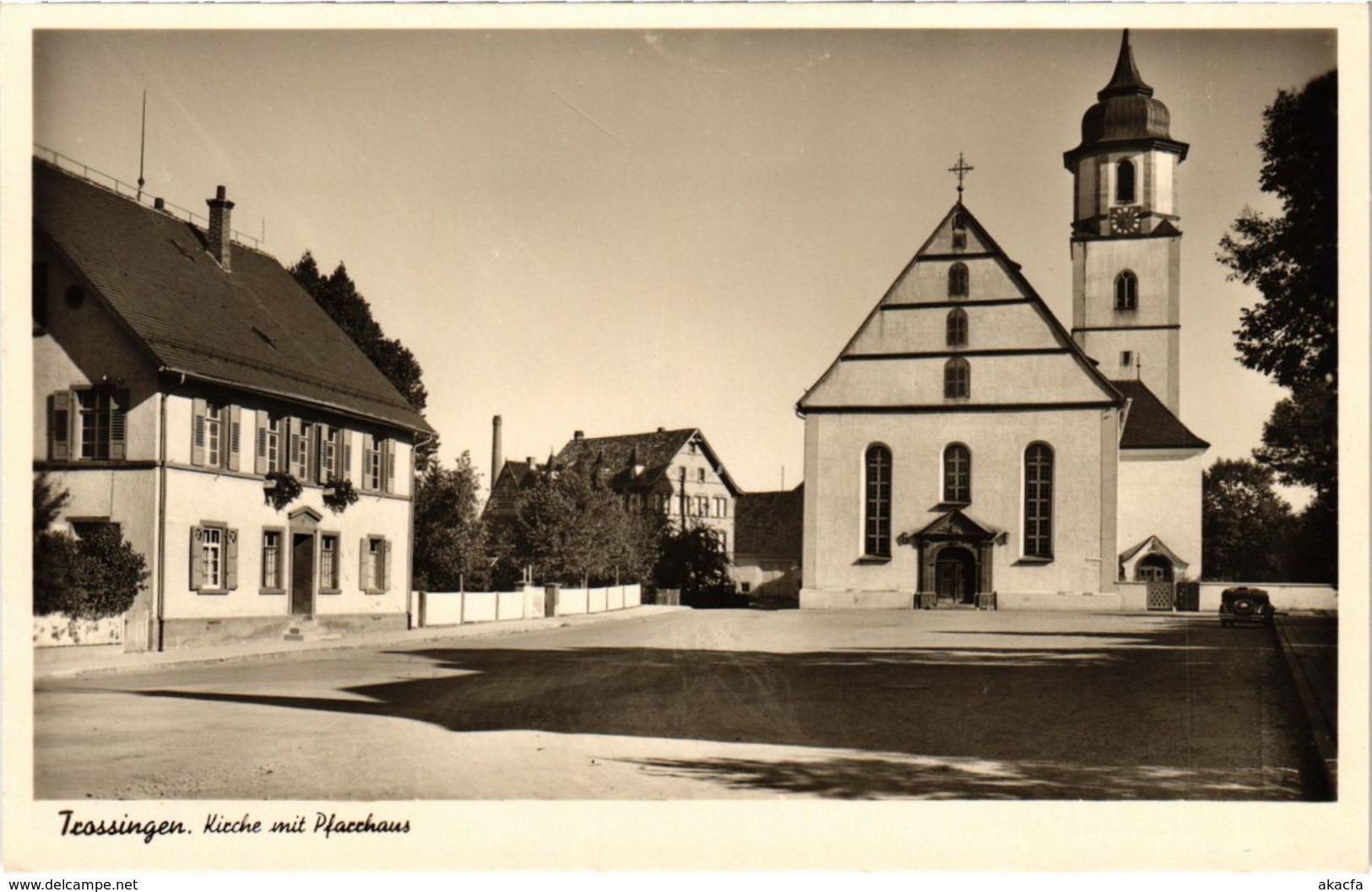CPA AK Trossingen Kirche Mit Pfarrhaus (922560) - Trossingen