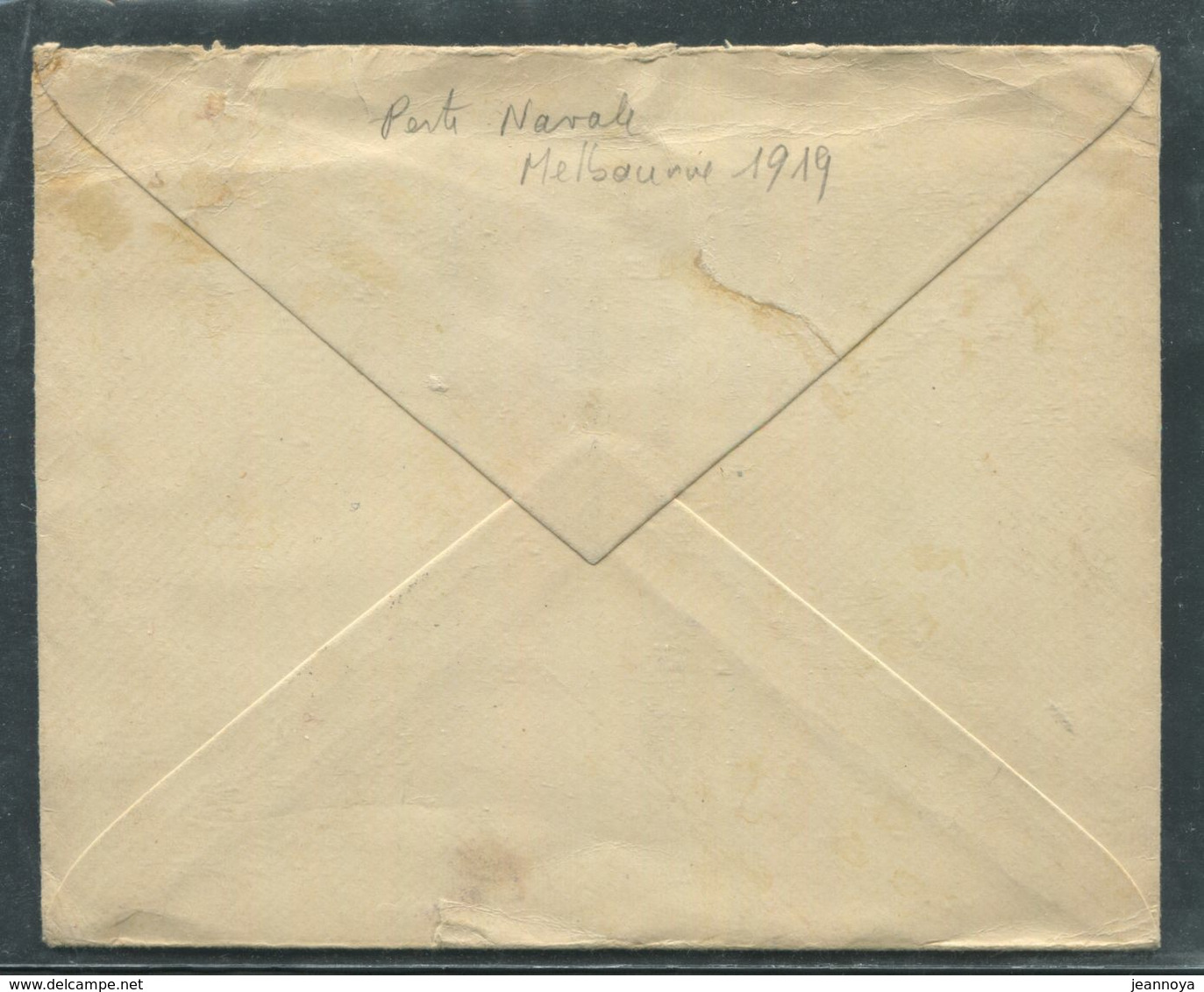 AUSTRALIE - N° 20 (3) / LETTRE OBL. " SHIP MAIL ROOM / MELBOURNE LE 12/6/1919 " POUR USA - TB - Lettres & Documents
