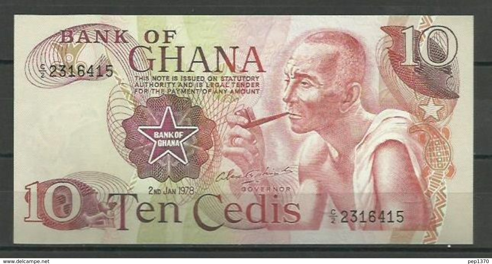 GHANA - BILLETE DE 10 CEDIS - SIN CIRCULAR - Ghana