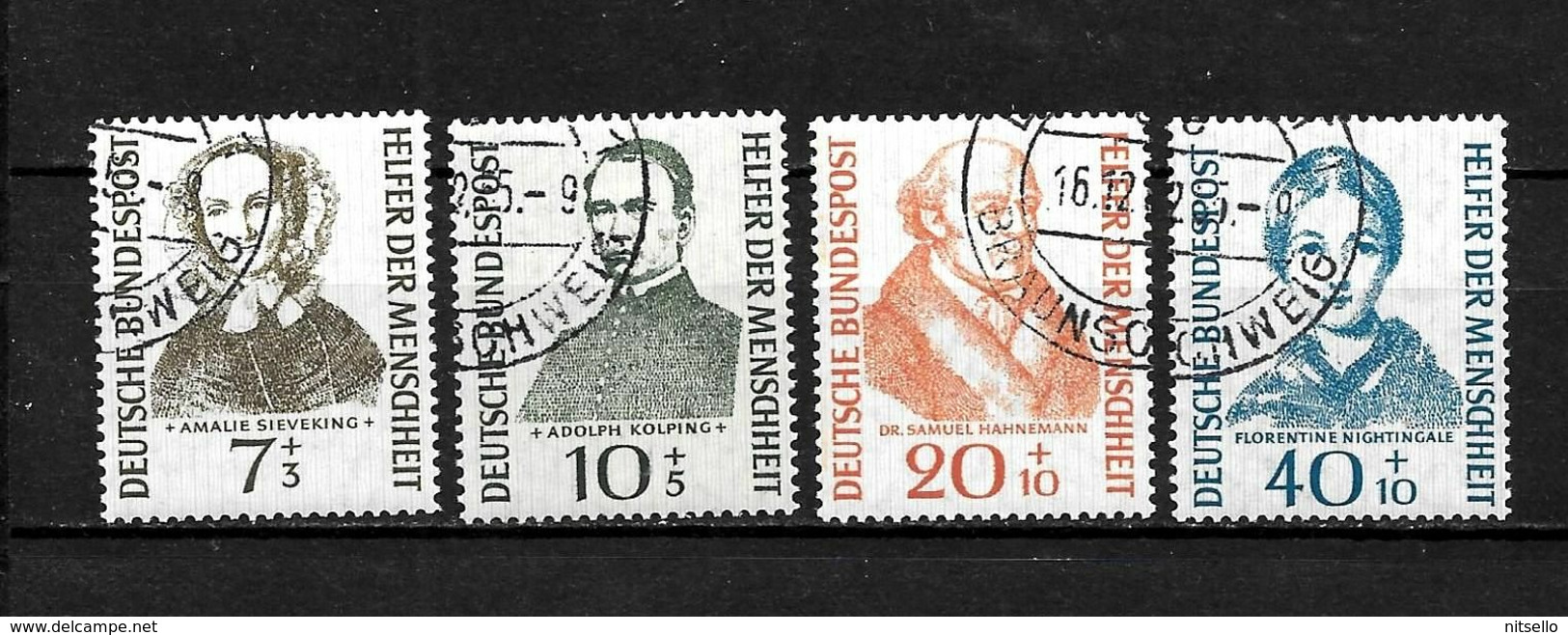 LOTE 2111 ///  (C200) ALEMANIA FEDERAL 1955   YVERT Nº: 98/101  CATALOG./COTE: 56€ - Usados