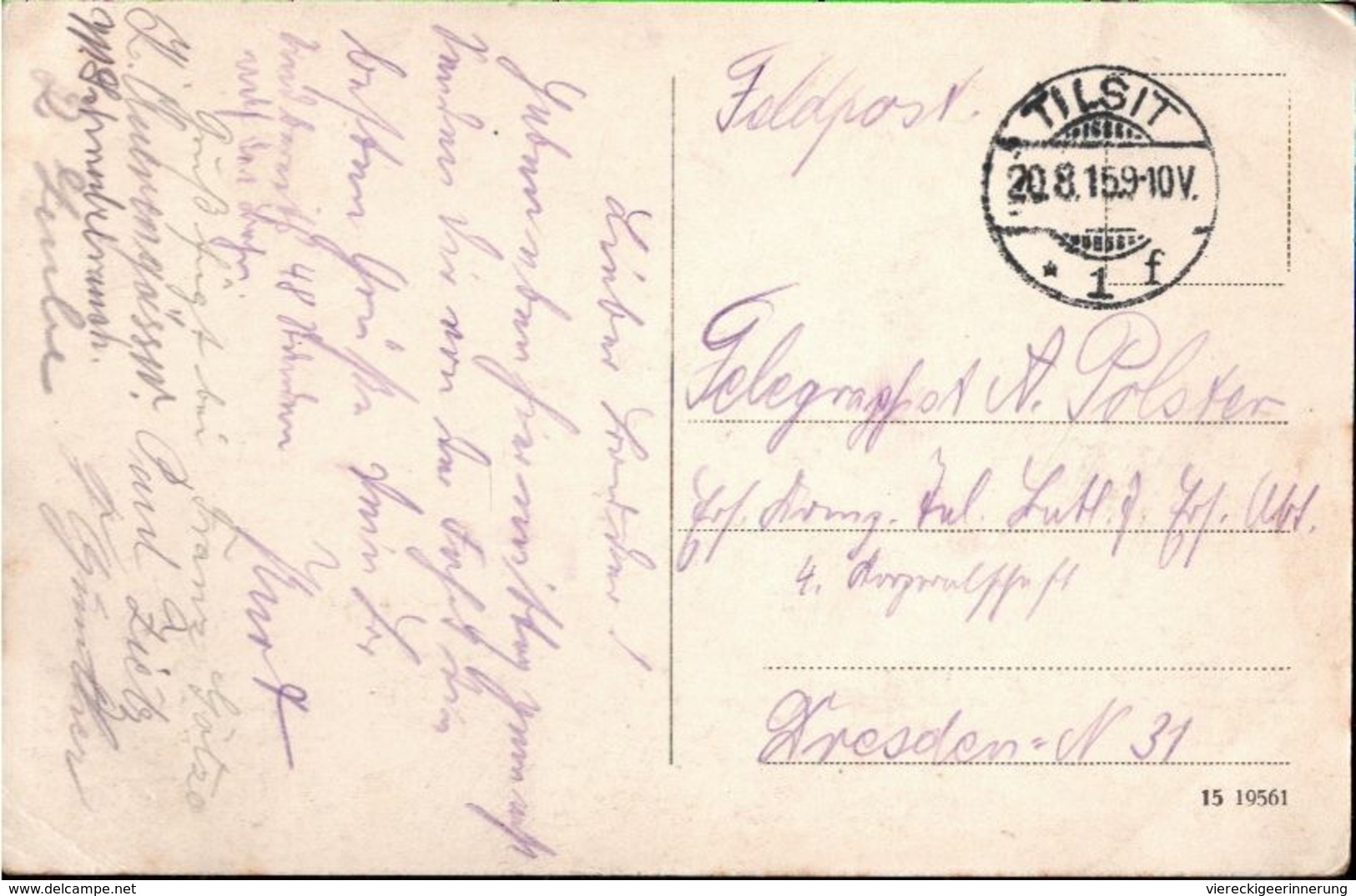 ! 1915 Alte Ansichtskarte Aus Tilsit, Taubstummen Anstalt , Feldpost - Ostpreussen