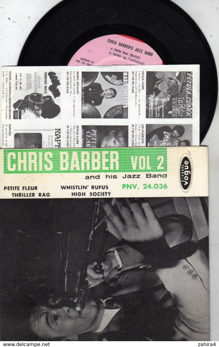 Chris Barber Vol 2 And His Jazz Band Disque Vogue Petie Fleur Thriller Rag Whistling Rufus High Society PVN 24036 Hanlon - Jazz