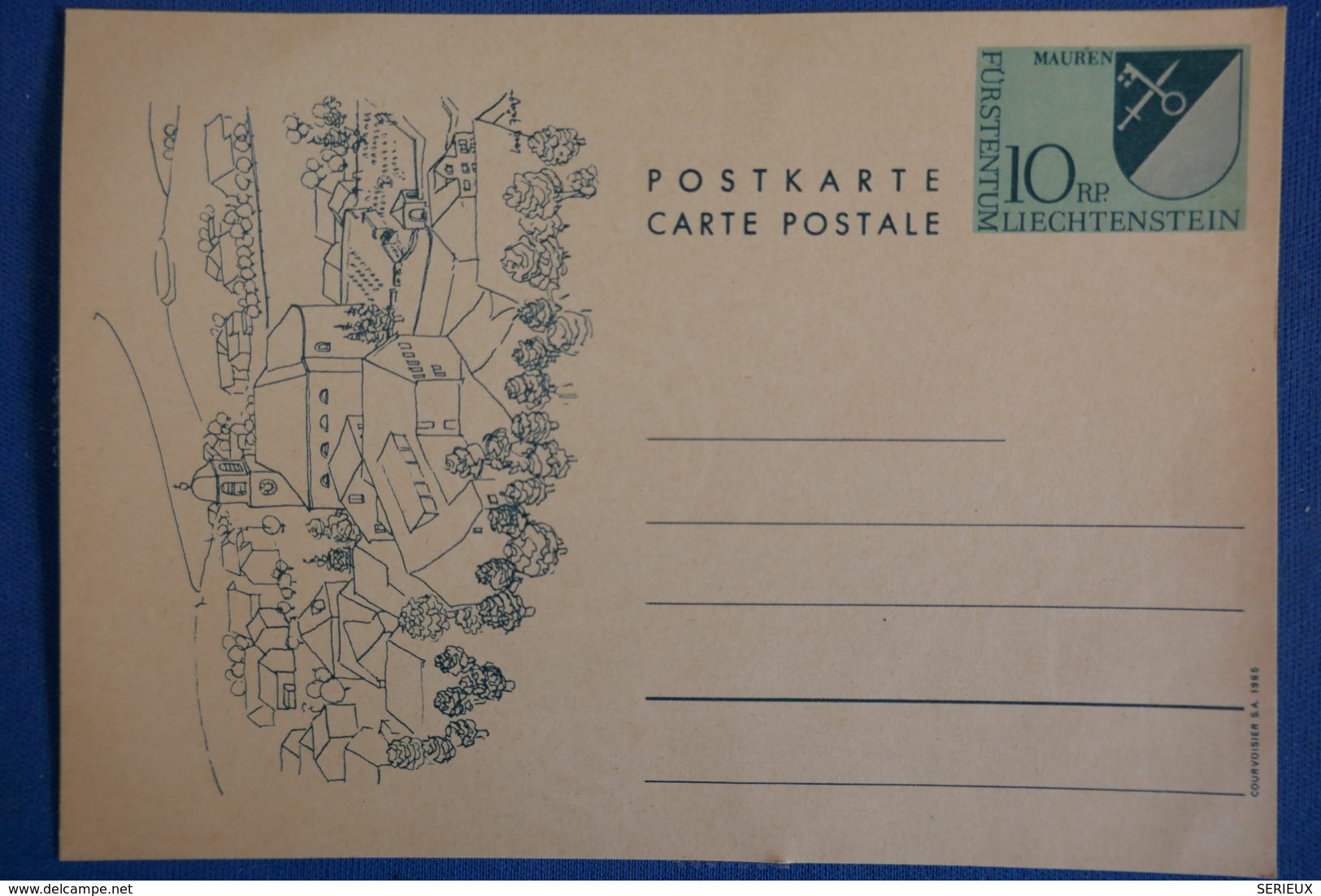 E6 LIECHTENSTEIN BELLE CARTE NON VOYAGEE - Interi Postali