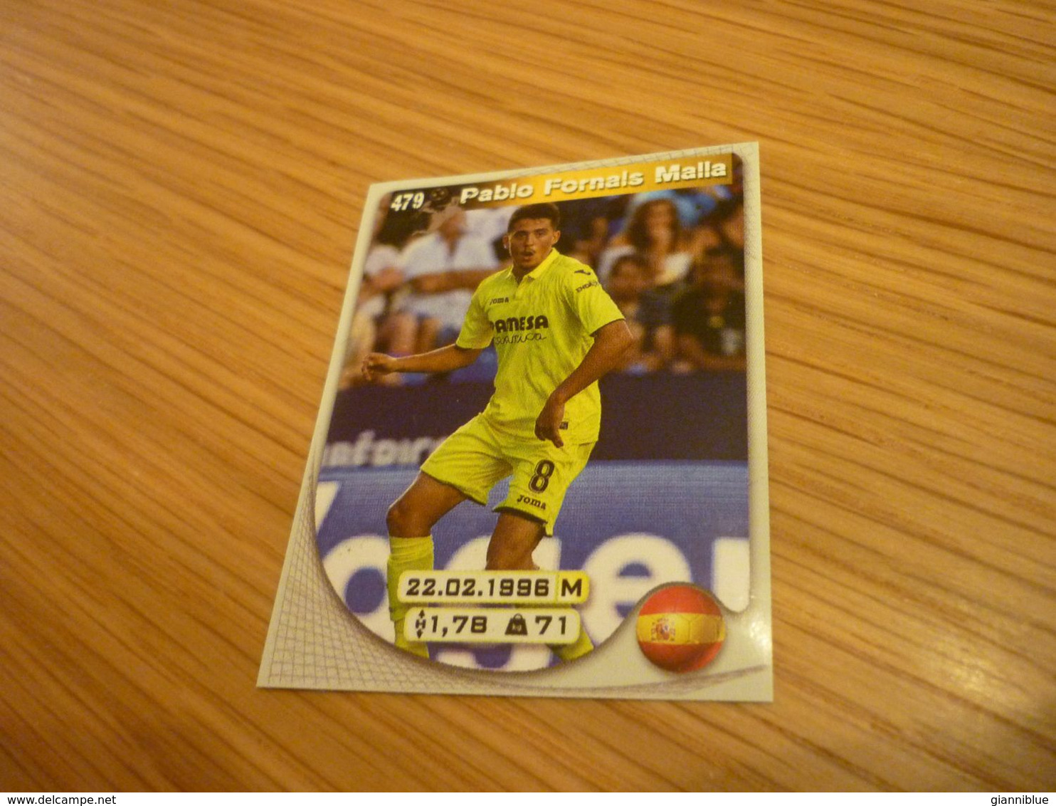 Pablo Fornals Malla Villarreal Spanish Football Soccer Europe's Champions 2017-2018 Greek Sticker - Other & Unclassified