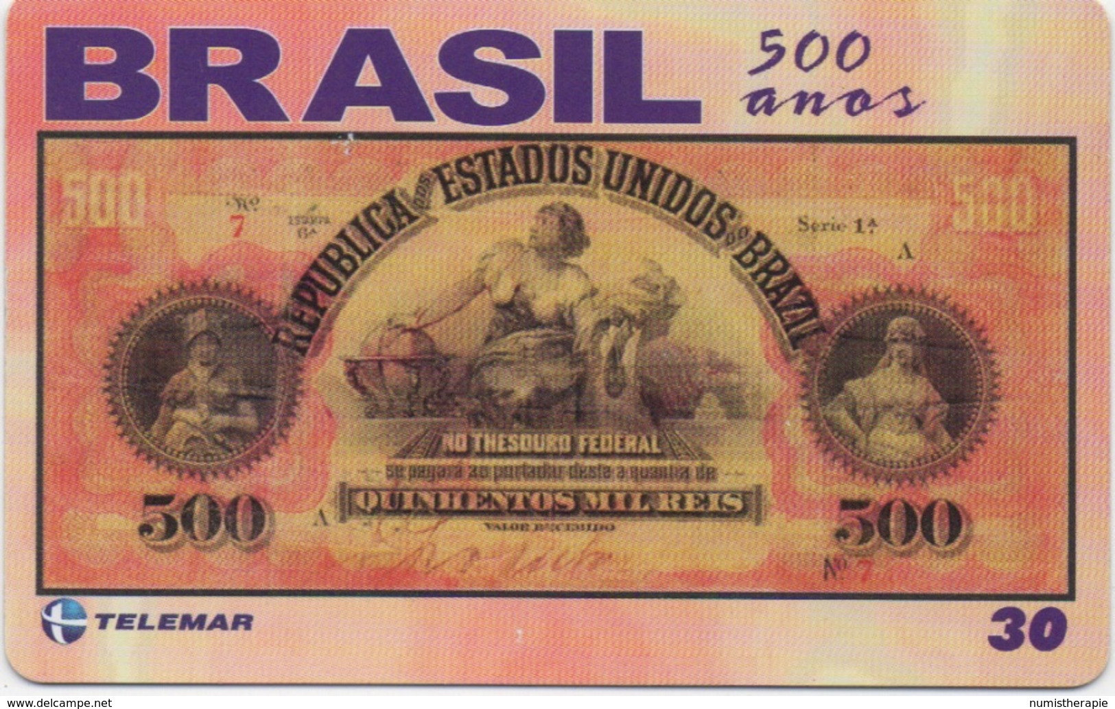 Brésil : Série De 500 Ans : Billet De Banque 1897 - Timbres & Monnaies