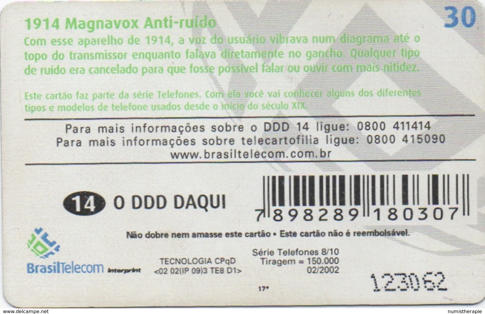 Brésil : 1914 Magnavox Anti-ruido - Téléphones