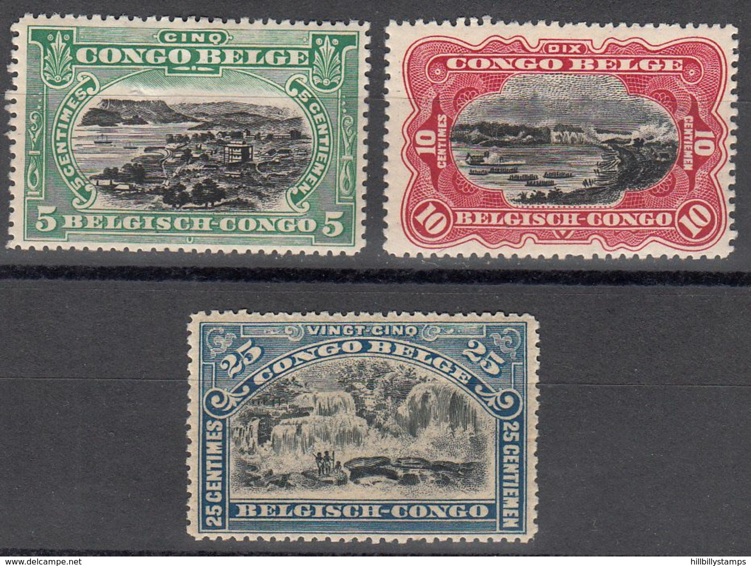 BELGIAN CONGO    SCOTT NO. 60-62    MINT HINGED    YEAR  1915 - Unused Stamps
