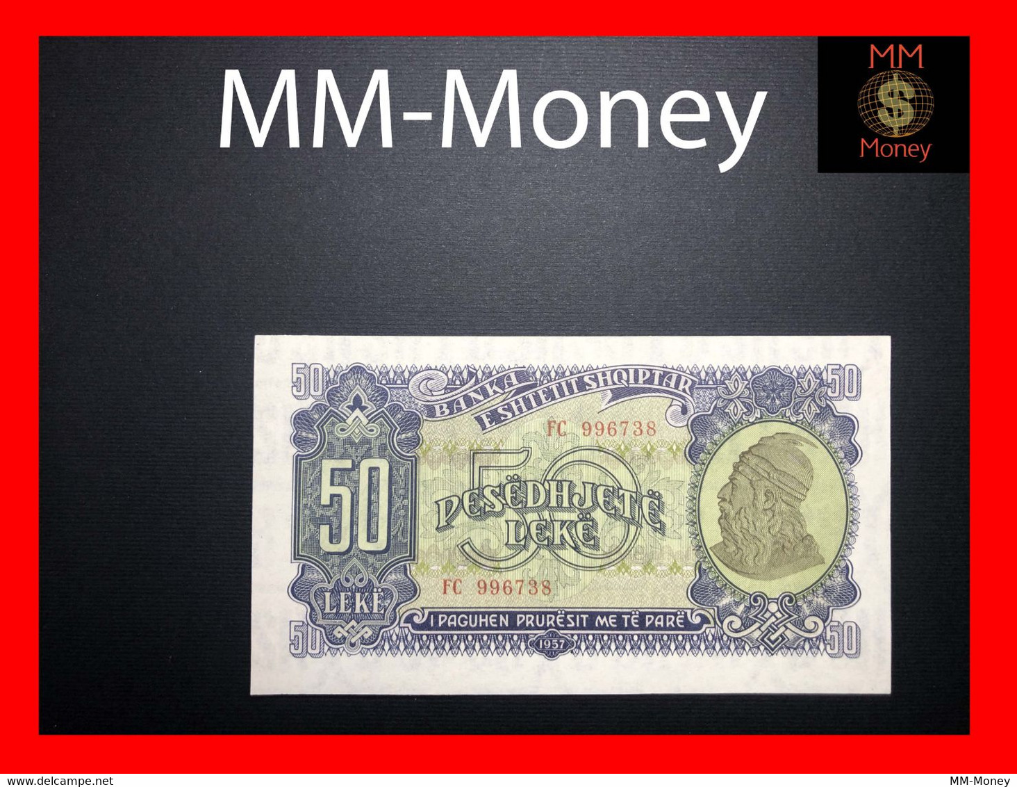 Albania 50 Leke 1957 P. 29 UNC   [MM-Money] - Albania