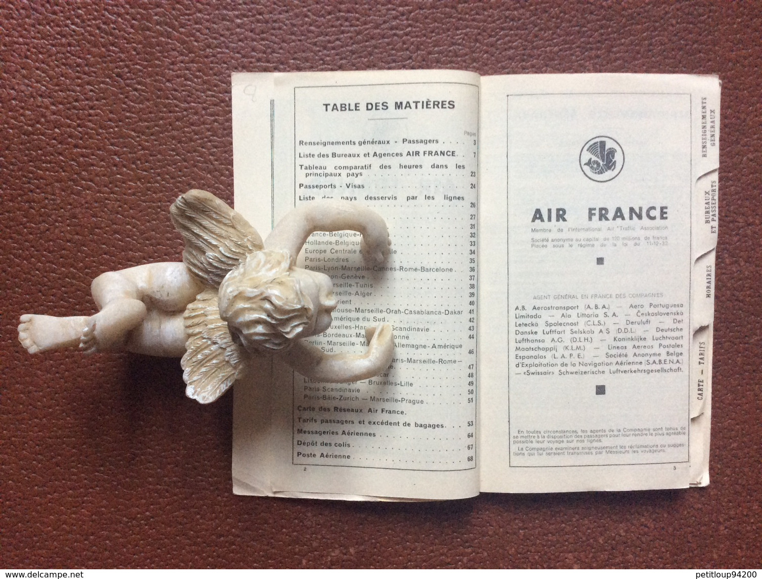 INDICATEUR GENERAL AIR FRANCE  France et Colonies  PRINTEMPS-ETE 1936  19 Avril-3 Octobre