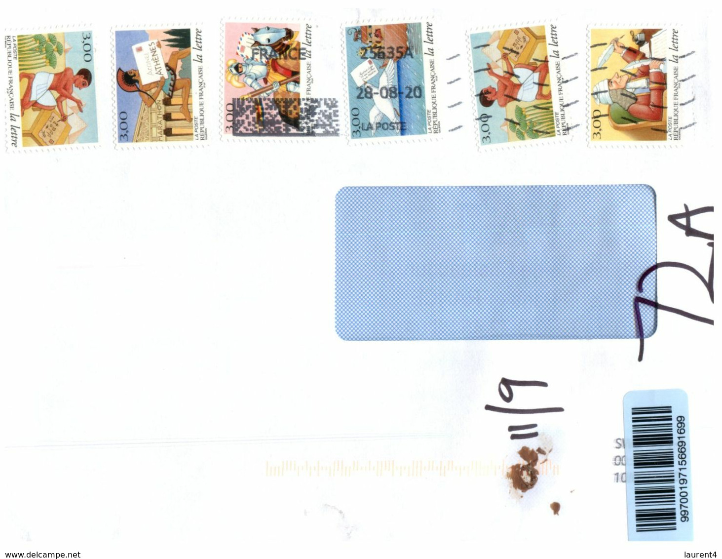 (stamp 15-09-2020) France Stamps On Cover (La Lettre) - Covers & Documents