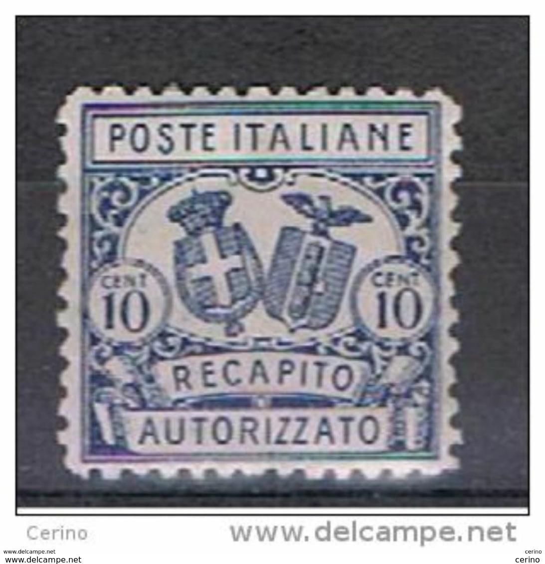 REGNO:  1928  RECAPITO  AUTORIZZATO  -  10 C. AZZURRO  N. -  D. 11  -  SASS. 1 - Versichert