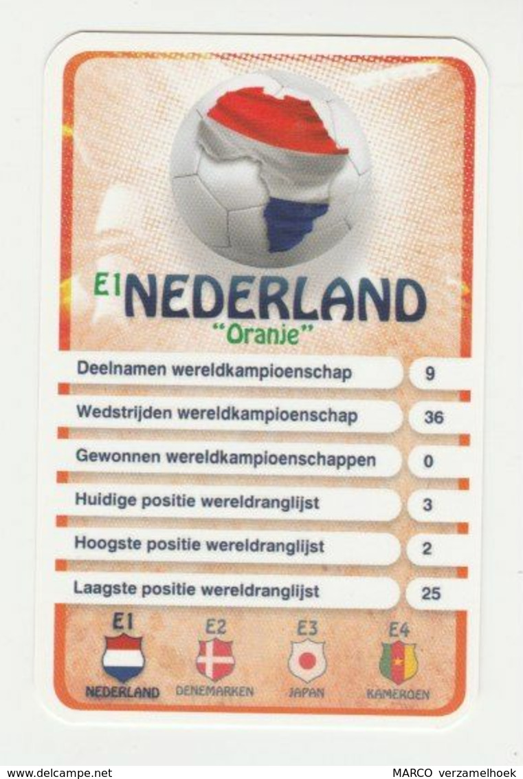 KRO Mikrogids WK-kaartspel 2010 Nederland-the Netherlands "oranje" E1 - Other & Unclassified