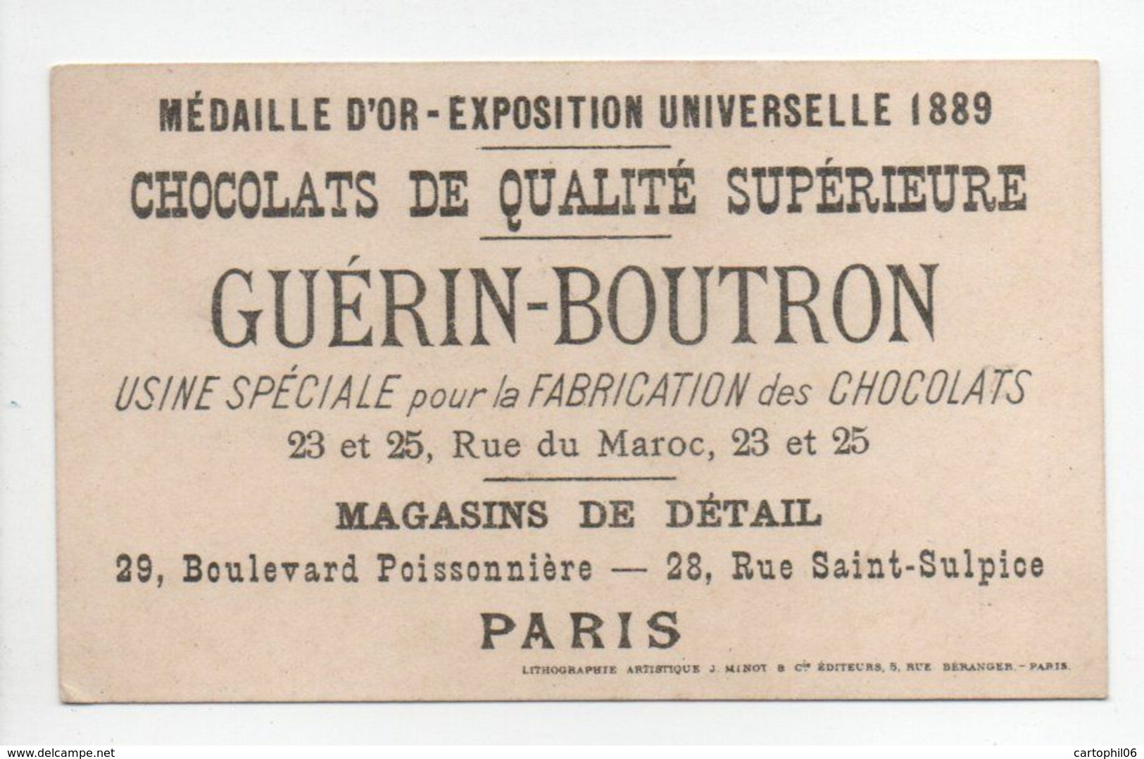 - CHROMO CHOCOLAT GUÉRIN-BOUTRON - PARIS - Tête à Tête - - Guerin Boutron