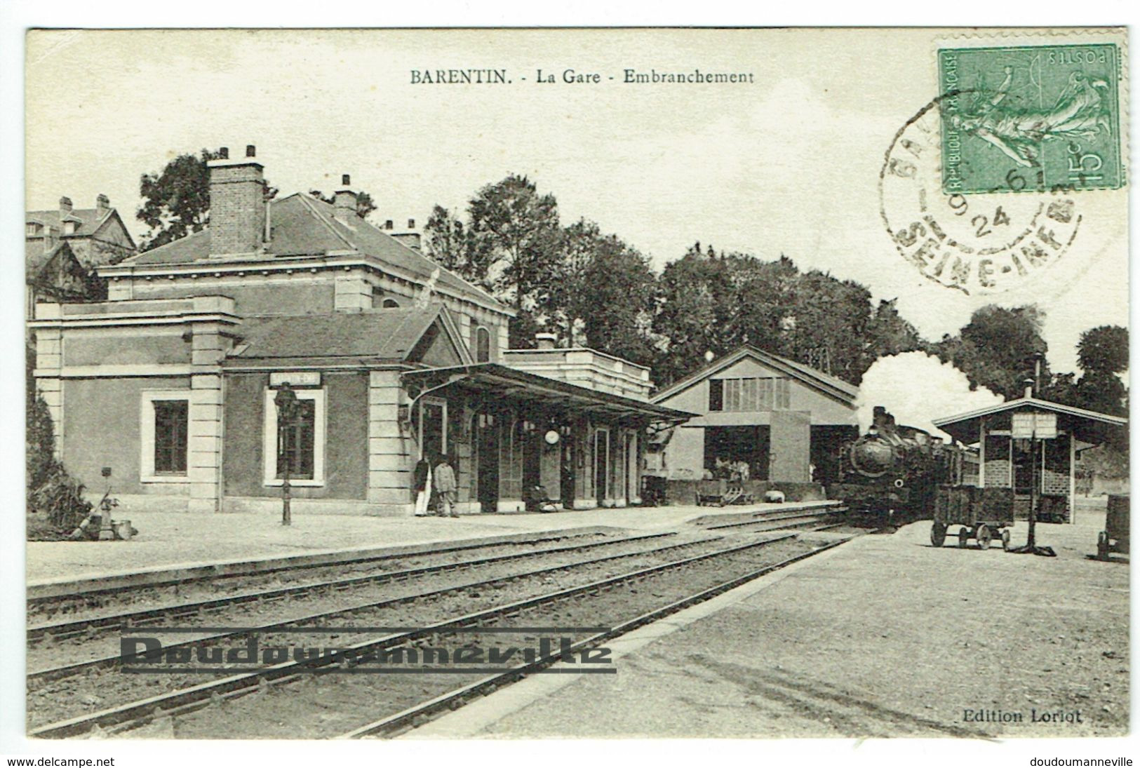 CPA - 76 - BARENTIN - La Gare - Embranchement - Locomotive - Train Vapeur - Transport - Barentin