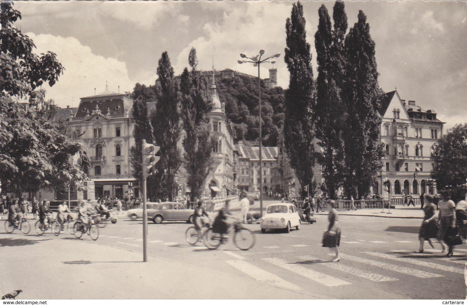 YOUGOSLAVIE,SLOVENIE,SLOVENIA,SLOVENIJA,LJUBLJANA,CARTE PHOTO RARE,CYCLISTE - Slovenia