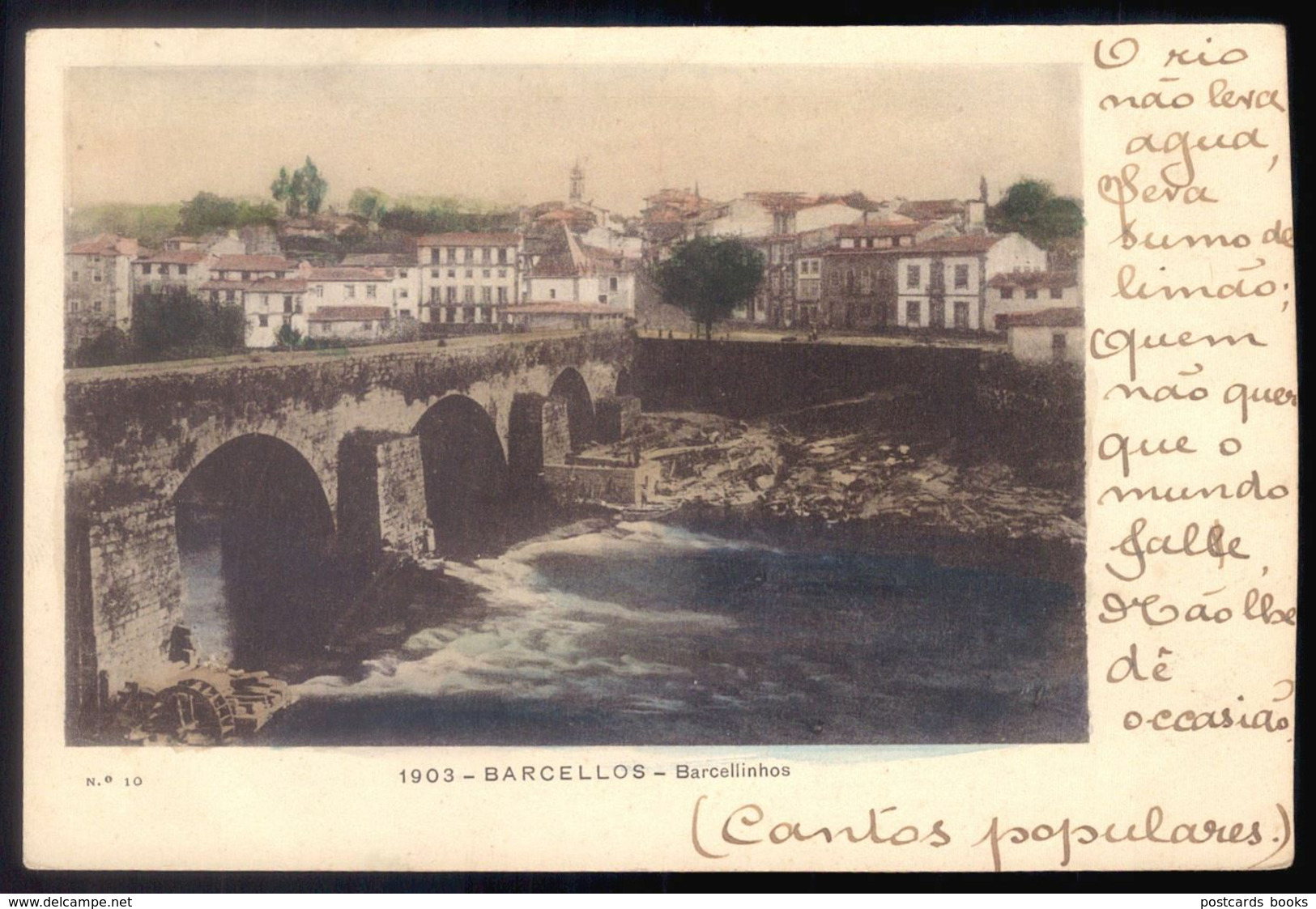 Postal Antigo BARCELLOS Barcellinhos (Barcelos / Barcelinhos) Nora / Water Wheel Mill. Old Postcard Braga PORTUGAL 1900s - Braga