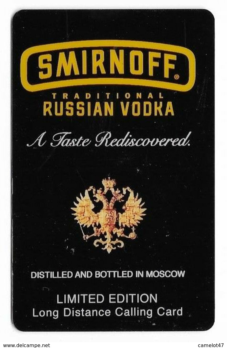 LDDS U.S.A., Smirnoff Russian Vodka,  Prepaid Phone Card, No Value # Smirnoff-1 - Advertising