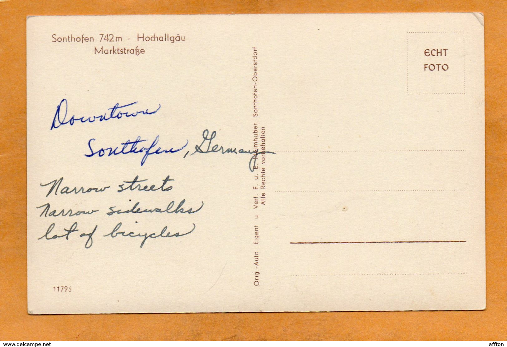 Sonthofen Germany 1930  Postcard - Sonthofen