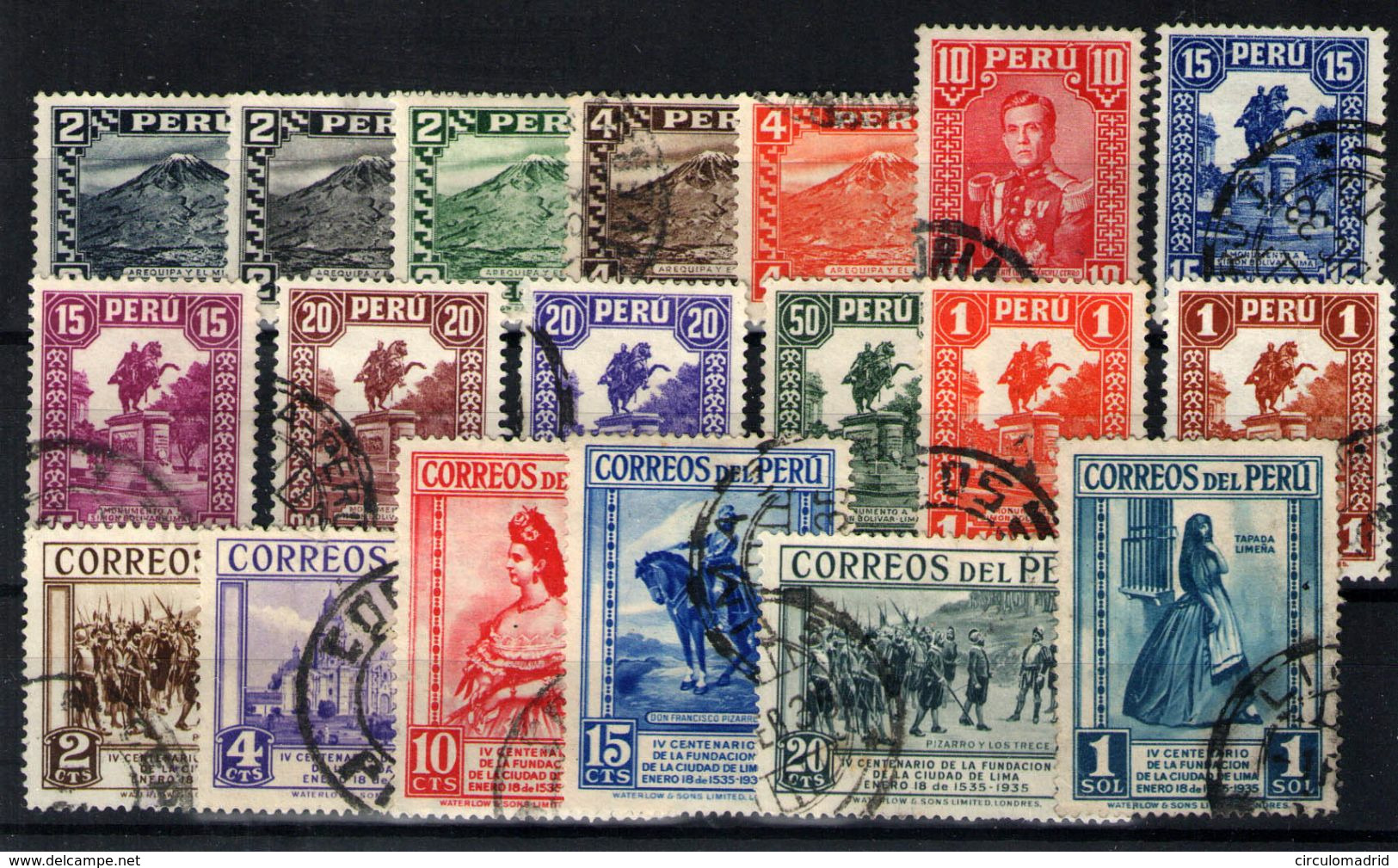 Perú Nº 279/91, 303/7, 309. Año 1932/35 - Peru