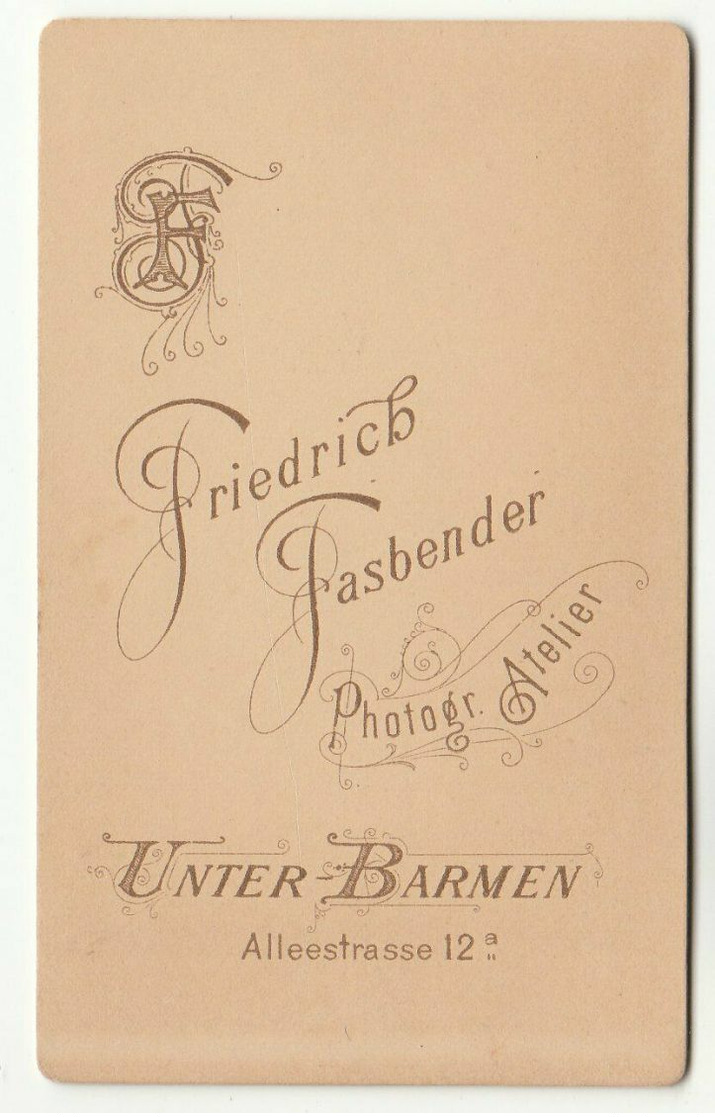 CDV Photo Foto Um 1900 - Friedrich Fasbender, Unter-Barmen - 3 Süße Geschwister, Mädchen - Old (before 1900)