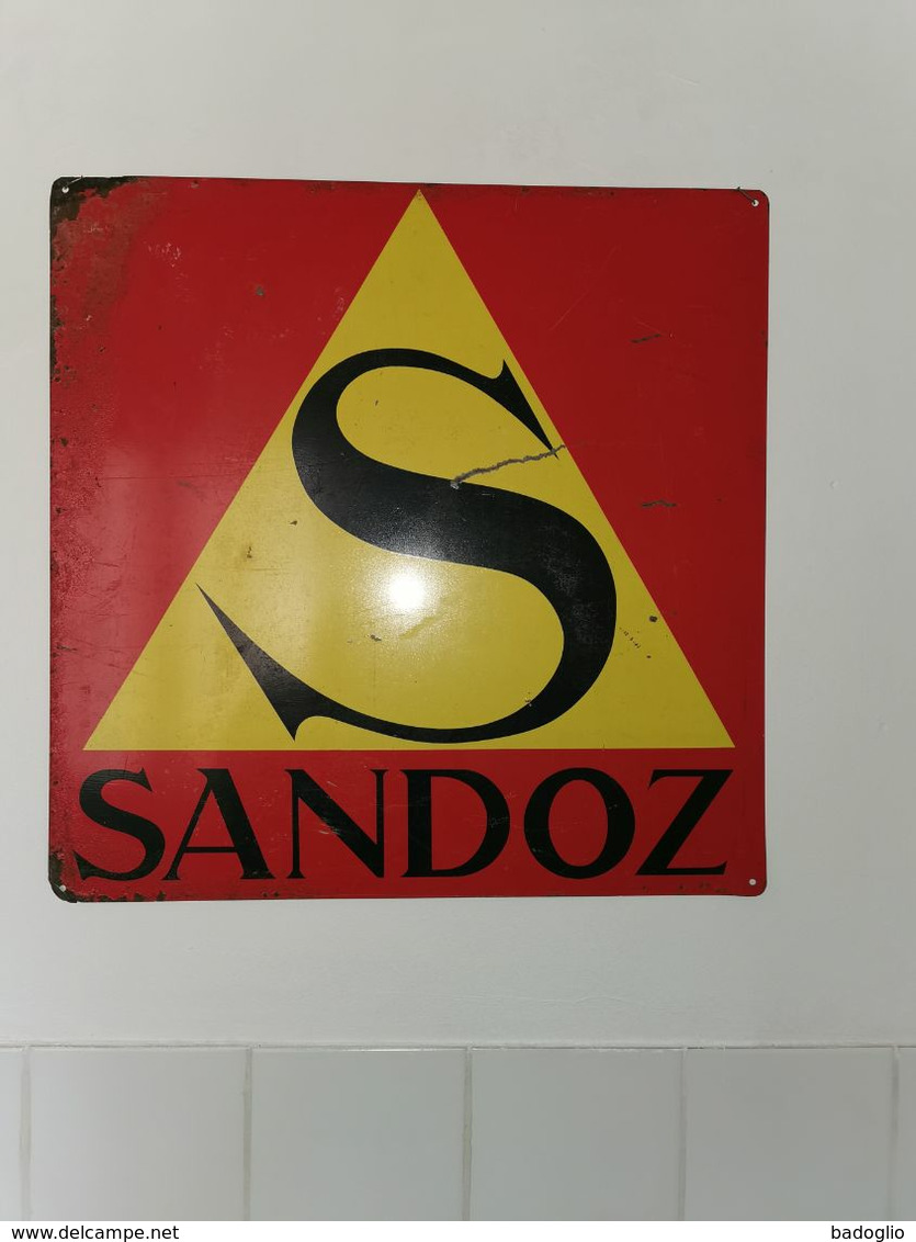 Plaque émaillé Sandoz - Otros & Sin Clasificación