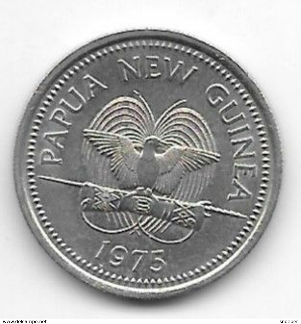 *papau New Guinea 10 Toea 1975  Km 4  Unc/ms63 - Papua New Guinea